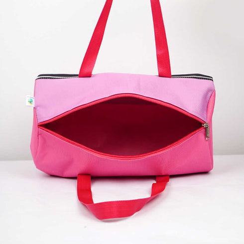 Personalised Pink Printed Kids Swimming Duffle Bag